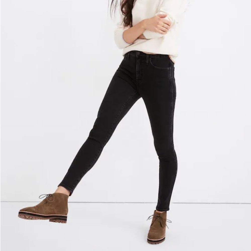 MADEWELL high rise skinny black size 28